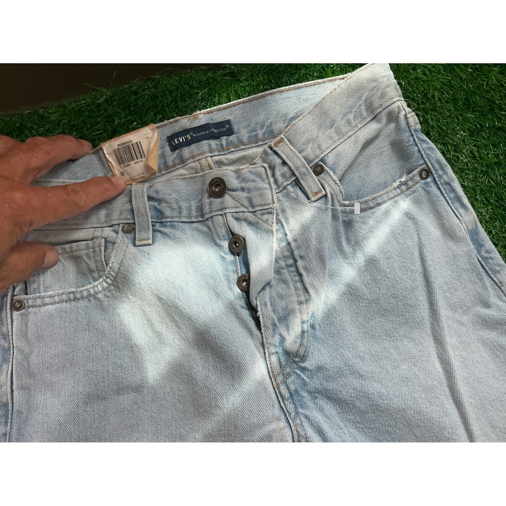 Levis Made & Crafted Twic High Slim Jeans Light Wash Blue Distressed 26